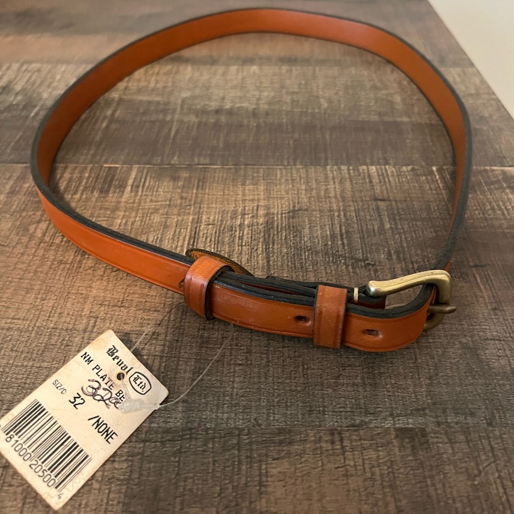 Bevel Women’s NM plate‎ Brown Leather Equestrian Belt Size 32